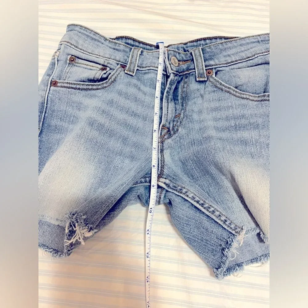 Original authentic Levi cut-off shorts; Size 1